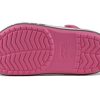 Crocs (PS) Crocband Bold Logo Outdoor Flat Heel Minimalistic Sports Pink Sandals 206022-65Y