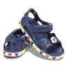 Crocs (PS) Funny Mickey Velcro Outdoor Open Toe Flat Heel Sports Deep Blue Sandals 206171-410