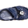 Crocs (PS) Funny Mickey Velcro Outdoor Open Toe Flat Heel Sports Deep Blue Sandals 206171-410