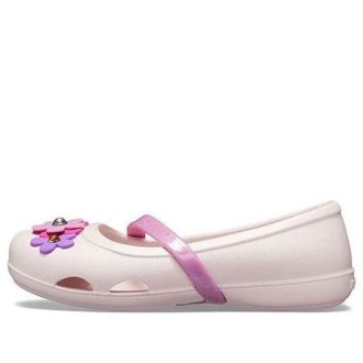 Crocs (PS) Lina Charm Flat Flowers Pale Pink Sandals 205529-6PI