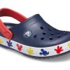 Crocs (PS) Mickey Outdoor Flat Heel Sports Deep Blue Sandals 207077-410