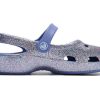 Crocs (PS) Outdoor Flat Heel Shiny Sports Blue Sandals 206370-434