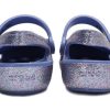 Crocs (PS) Outdoor Flat Heel Shiny Sports Blue Sandals 206370-434