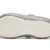 Crocs (PS) Outdoor Flat Heel Shiny Sports Silver Sandals 206370-93R
