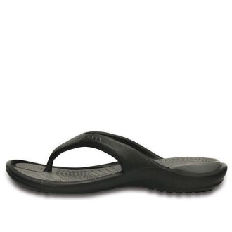 Crocs Soft Sole Cozy Flip-Flops Unisex Black Gray 10024-05M