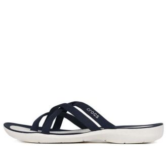 Crocs (WMNS) Beach & Pool SlidesSlippers “Dark Blue White” 205479-462