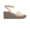 Crocs (WMNS) Brooklyn Ankle Strap Wedge Sandals “Cream White Brown” 209406-2DS