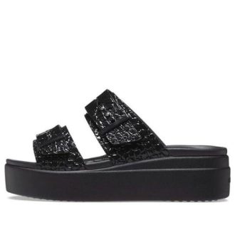 Crocs (WMNS) Brooklyn Croco Shine Buckle “Black” 209361