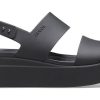 Crocs (WMNS) Brooklyn Thick Sole Casual Black Sandals 206453-060