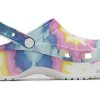 Crocs (WMNS) Classic clog clouds Tie Dye Printing Lightweight Cozy Sports Sandals Pink Blue 207151-94S