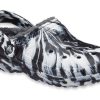 Crocs (WMNS) Classic Lined Clog Outdoor Sandals “Marbled White Black” 207180-103