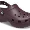Crocs (WMNS) Classic Platform Clogs “Dark Cherry” 206750-6WD