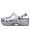 Crocs (WMNS) Classic Platform Glitter Clog “Silver” 207241-040