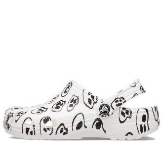 Crocs (WMNS) Classic Skull Print Clogs “White Black” 208993-103