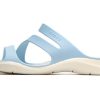 Crocs (WMNS) Flat Heel Sports Slippers Blue 203998-4JQ