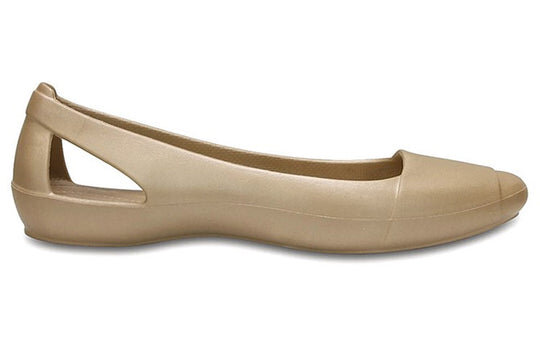 Crocs (WMNS) Minimalistic Casual Flat Sports Gold Color Sandals 202811-710 Crocs (WMNS) Minimalistic Casual Flat Sports Gold Color Sandals 202811-710