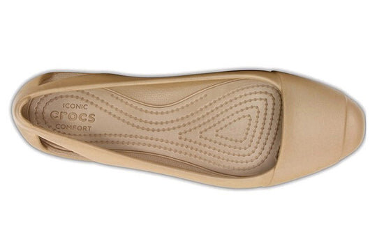 Crocs (WMNS) Minimalistic Casual Flat Sports Gold Color Sandals 202811-710 Crocs (WMNS) Minimalistic Casual Flat Sports Gold Color Sandals 202811-710