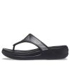 Crocs (WMNS) Monterey Metallic Stylish Black Slippers 206850-001