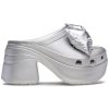 Crocs (WMNS) Siren Metallic Bow Clogs “Silver” 210050-0P1