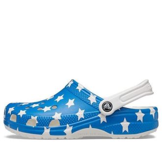 Crocs (WMNS) USA Pattern Printing Lightweight Cozy Sandals Blue Red 205974-94S