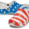 Crocs (WMNS) USA Pattern Printing Lightweight Cozy Sandals Blue Red 205974-94S