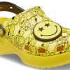 Crocs (WMNS) X Smiley Classic Clog Thick Sole Smiling Face clouds Sandals Yellow Black 207233-90H