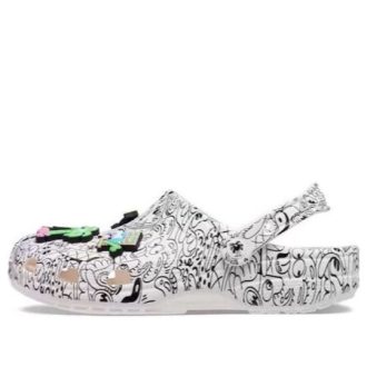 Crocs x Steven Harrington Classic Clogs “Quickstrike – White Black” 208145-103